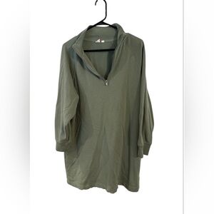 GAP Women’s Large Green Quarter-Zip Sweater Dress